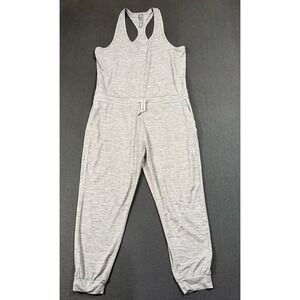 Vuori Lux Jumpsuit Women's XL Heather Gray Athleisure Tie Loungewear WV426